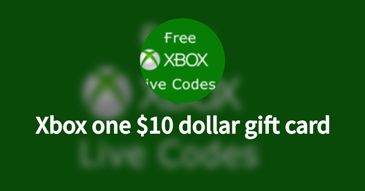 10 dollar xbox card free